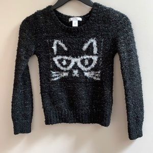 Piper girl’s fuzzy cat sweater